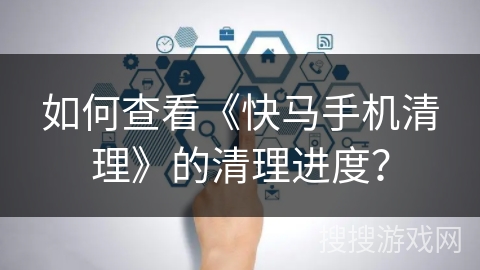 如何查看《快马手机清理》的清理进度？