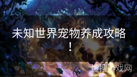 未知世界宠物养成攻略！