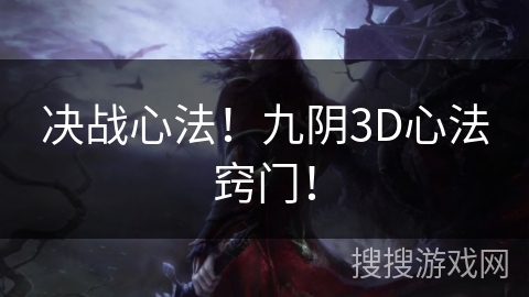 决战心法！九阴3D心法窍门！