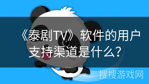 《泰剧TV》软件的用户支持渠道是什么？