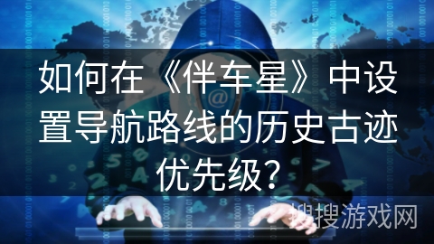 如何在《伴车星》中设置导航路线的历史古迹优先级？