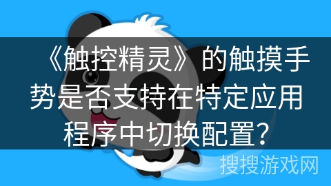 《触控精灵》的触摸手势是否支持在特定应用程序中切换配置？
