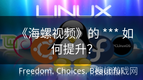 《海螺视频》的 *** 如何提升？