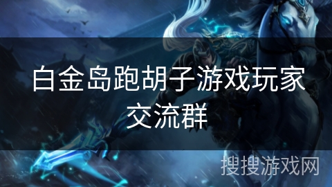 白金岛跑胡子游戏玩家交流群