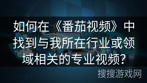 如何在《番茄视频》中找到与我所在行业或领域相关的专业视频？