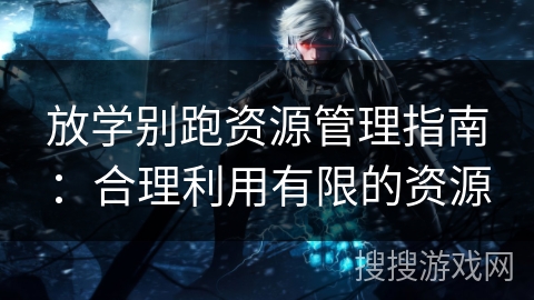 放学别跑资源管理指南：合理利用有限的资源