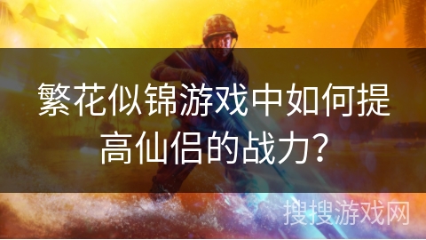 繁花似锦游戏中如何提高仙侣的战力？