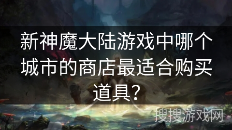 新神魔大陆游戏中哪个城市的商店最适合购买道具？