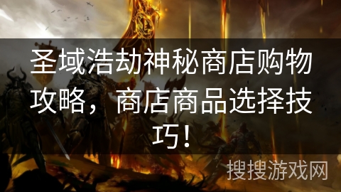 圣域浩劫神秘商店购物攻略，商店商品选择技巧！