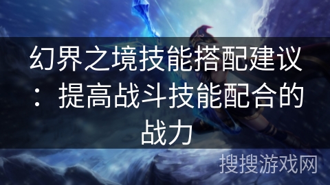 幻界之境技能搭配建议：提高战斗技能配合的战力