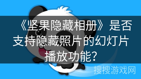 《坚果隐藏相册》是否支持隐藏照片的幻灯片播放功能？