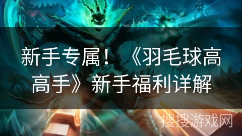 新手专属！《羽毛球高高手》新手福利详解