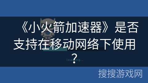 《小火箭加速器》是否支持在移动网络下使用？