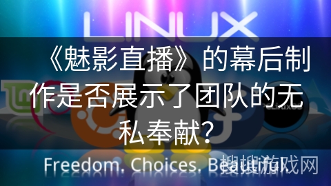 《魅影直播》的幕后制作是否展示了团队的无私奉献？