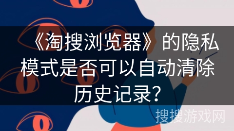 《淘搜浏览器》的隐私模式是否可以自动清除历史记录？