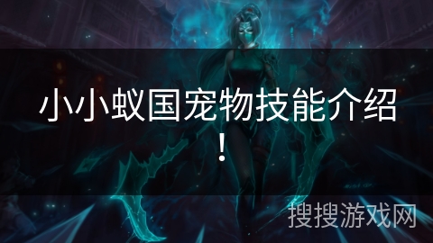 小小蚁国宠物技能介绍! 小小蚁国宠物技能介绍!
