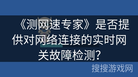 《测网速专家》是否提供对网络连接的实时网关故障检测? 《测网速专家》是否提供对网络连接的实时网关故障检测?