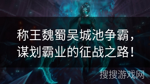 称王魏蜀吴城池争霸，谋划霸业的征战之路！