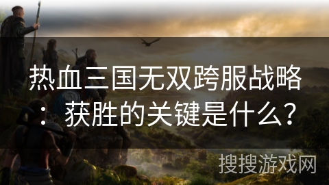 热血三国无双跨服战略:获胜的关键是什么?