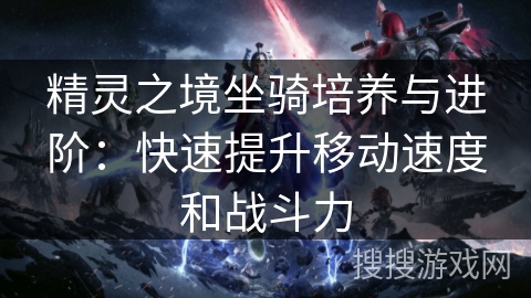 精灵之境坐骑培养与进阶：快速提升移动速度和战斗力