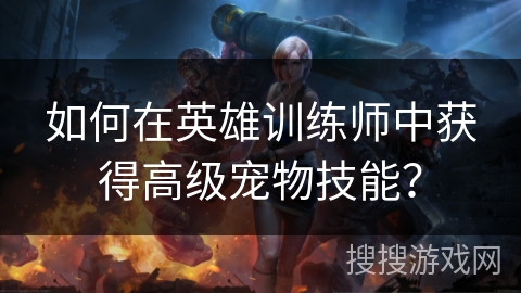 如何在英雄训练师中获得高级宠物技能？