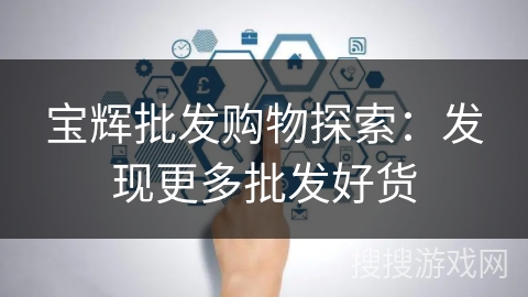 宝辉批发购物探索：发现更多批发好货