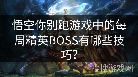 悟空你别跑游戏中的每周精英BOSS有哪些技巧？