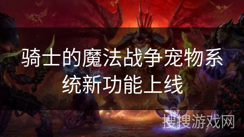 骑士的魔法战争宠物系统新功能上线