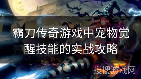 霸刀传奇游戏中宠物觉醒技能的实战攻略