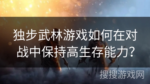 独步武林游戏如何在对战中保持高生存能力？