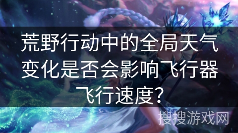 荒野行动中的全局天气变化是否会影响飞行器飞行速度？