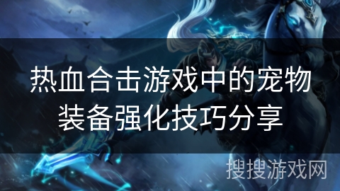 热血合击游戏中的宠物装备强化技巧分享