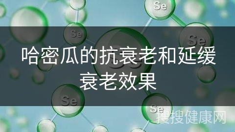 哈密瓜的抗衰老和延缓衰老效果