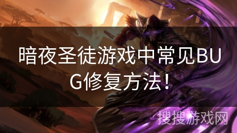 暗夜圣徒游戏中常见BUG修复方法! 暗夜圣徒游戏中常见BUG修复方法!