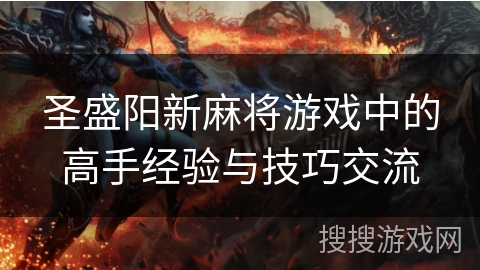 圣盛阳新麻将游戏中的高手经验与技巧交流