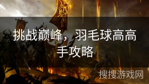 挑战巅峰，羽毛球高高手攻略