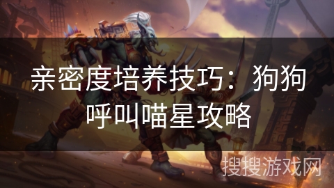 亲密度培养技巧:狗狗呼叫喵星攻略 亲密度培养技巧:狗狗呼叫喵星攻略