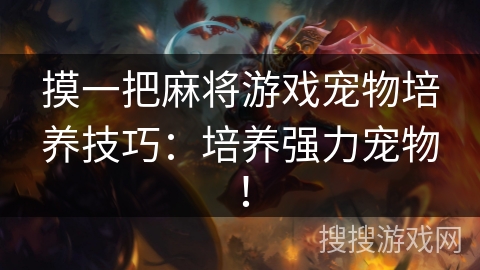 摸一把麻将游戏宠物培养技巧：培养强力宠物！