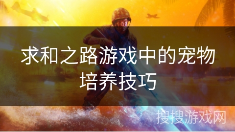 求和之路游戏中的宠物培养技巧