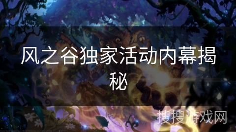 风之谷独家活动内幕揭秘 风之谷独家活动内幕揭秘