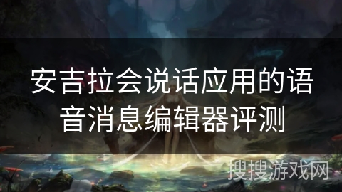 安吉拉会说话应用的语音消息编辑器评测 安吉拉会说话应用的语音消息编辑器评测