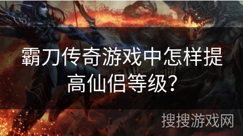 霸刀传奇游戏中怎样提高仙侣等级？