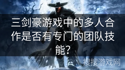 三剑豪游戏中的多人合作是否有专门的团队技能? 三剑豪游戏中的多人合作是否有专门的团队技能?