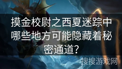 摸金校尉之西夏迷踪中哪些地方可能隐藏着秘密通道？