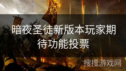 暗夜圣徒新版本玩家期待功能投票 暗夜圣徒新版本玩家期待功能投票