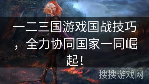 一二三国游戏国战技巧，全力协同国家一同崛起！