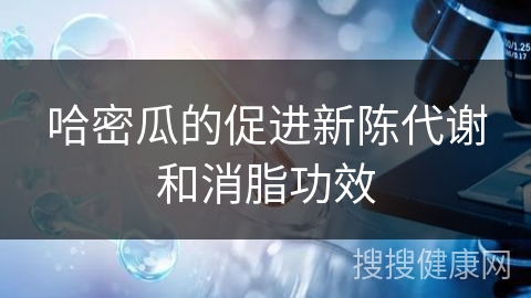 哈密瓜的促进新陈代谢和消脂功效