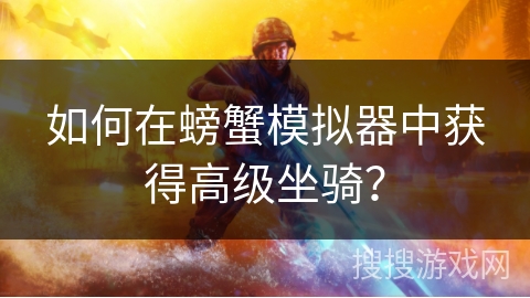 如何在螃蟹模拟器中获得高级坐骑？