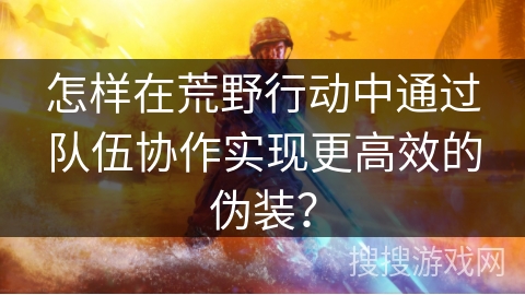 怎样在荒野行动中通过队伍协作实现更高效的伪装？