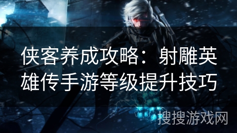 侠客养成攻略:射雕英雄传手游等级提升技巧 侠客养成攻略:射雕英雄传手游等级提升技巧